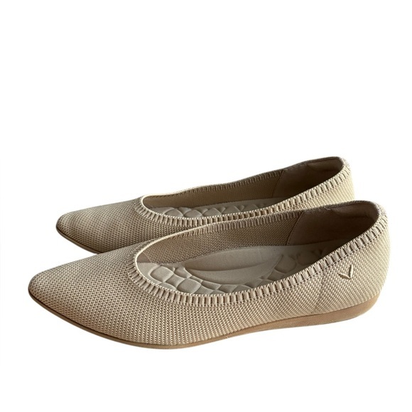 Vavaia Shoes - Vavaia Aria walker pointed toe ballet flats-in color nude size size 39/US8